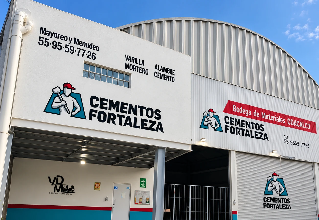 Fachada de Bodega de Materiales Coacalco