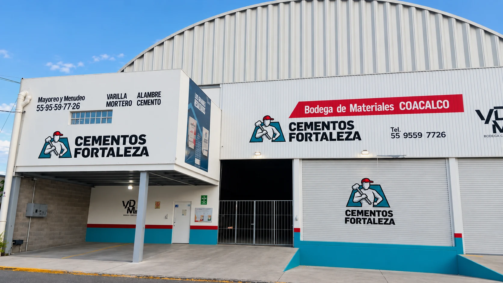Fachada de Bodega de Materiales Coacalco