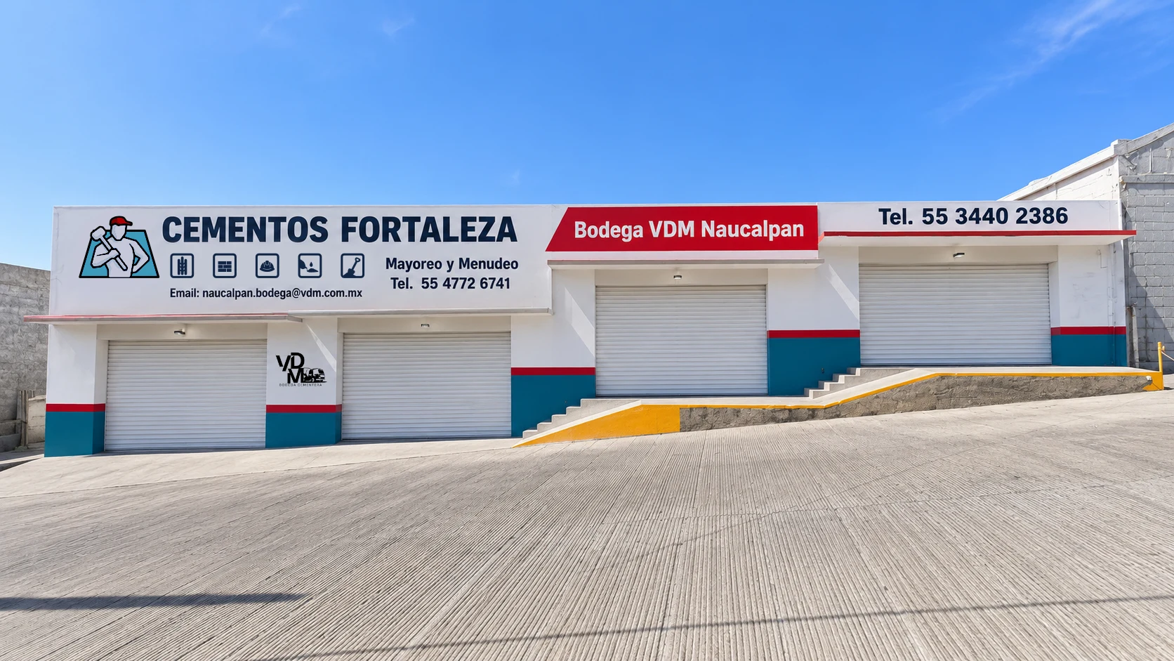 Fachada de Bodega VDM Naucalpan